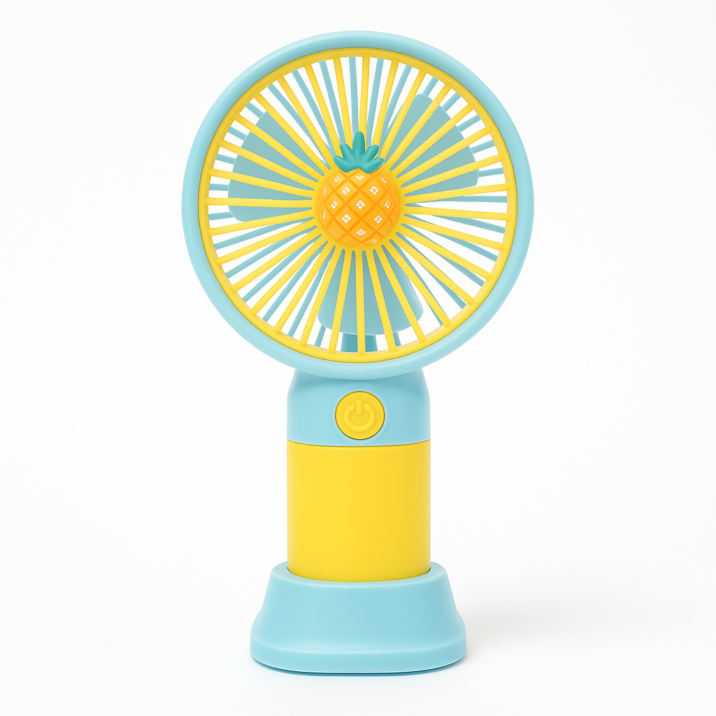 Mini Handheld Rechargeable Fans – Cute Cartoon USB Fans for Students, Housewives & Office Use