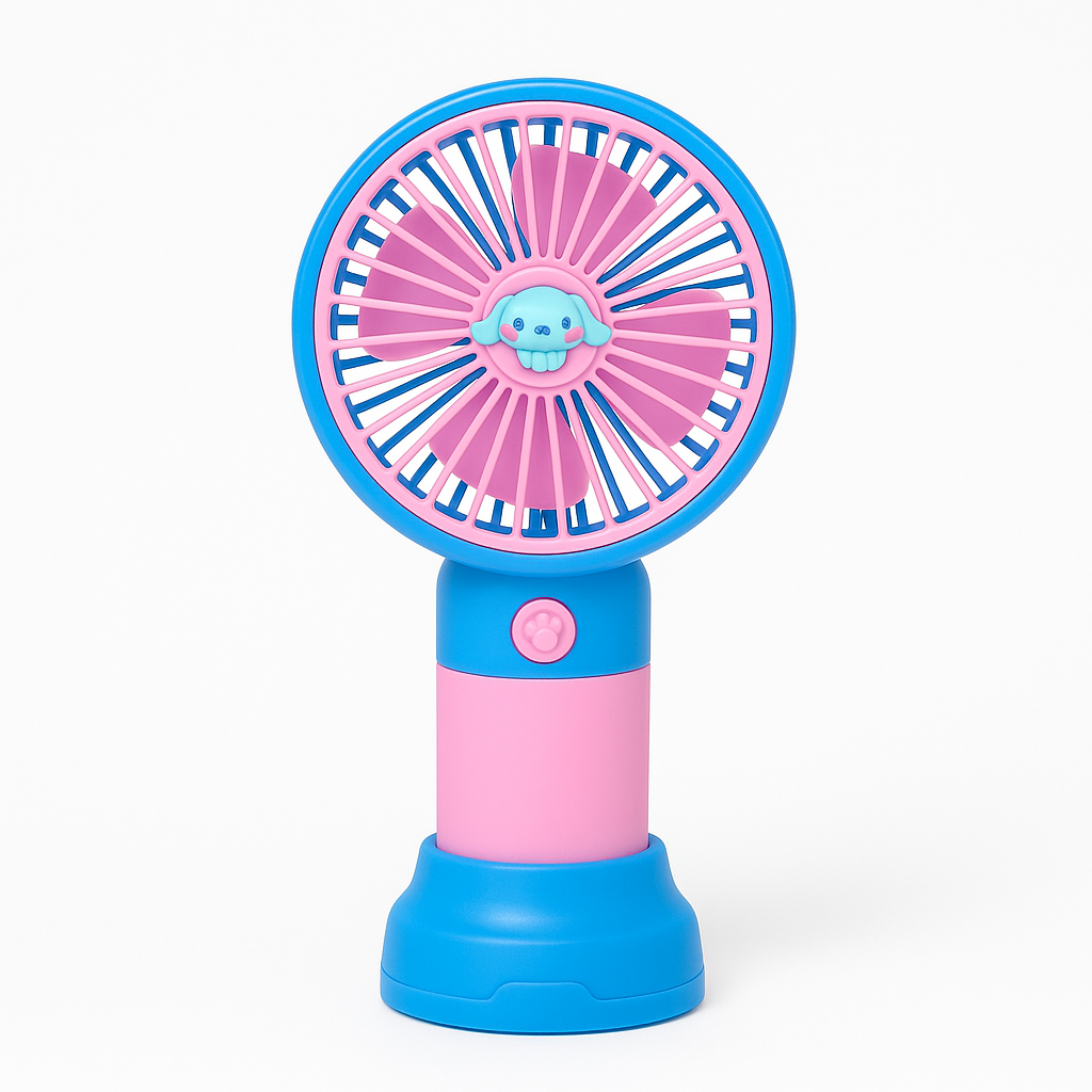 Mini Handheld Rechargeable Fans – Cute Cartoon USB Fans for Students, Housewives & Office Use