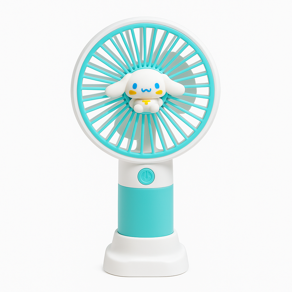 Mini Handheld Rechargeable Fans – Cute Cartoon USB Fans for Students, Housewives & Office Use
