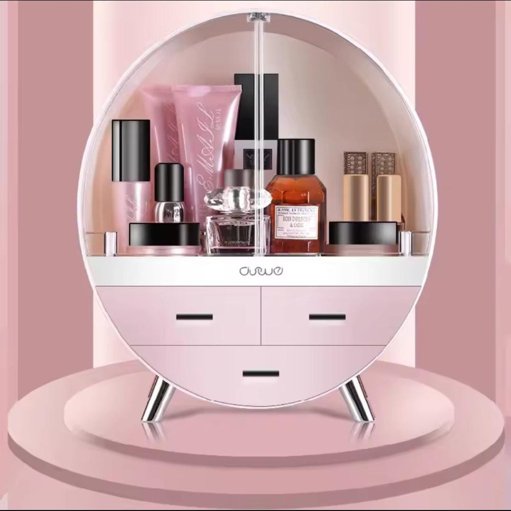 Large Waterproof & Washable Makeup Organizer | Vanity and Bathroom Storage with Drawers