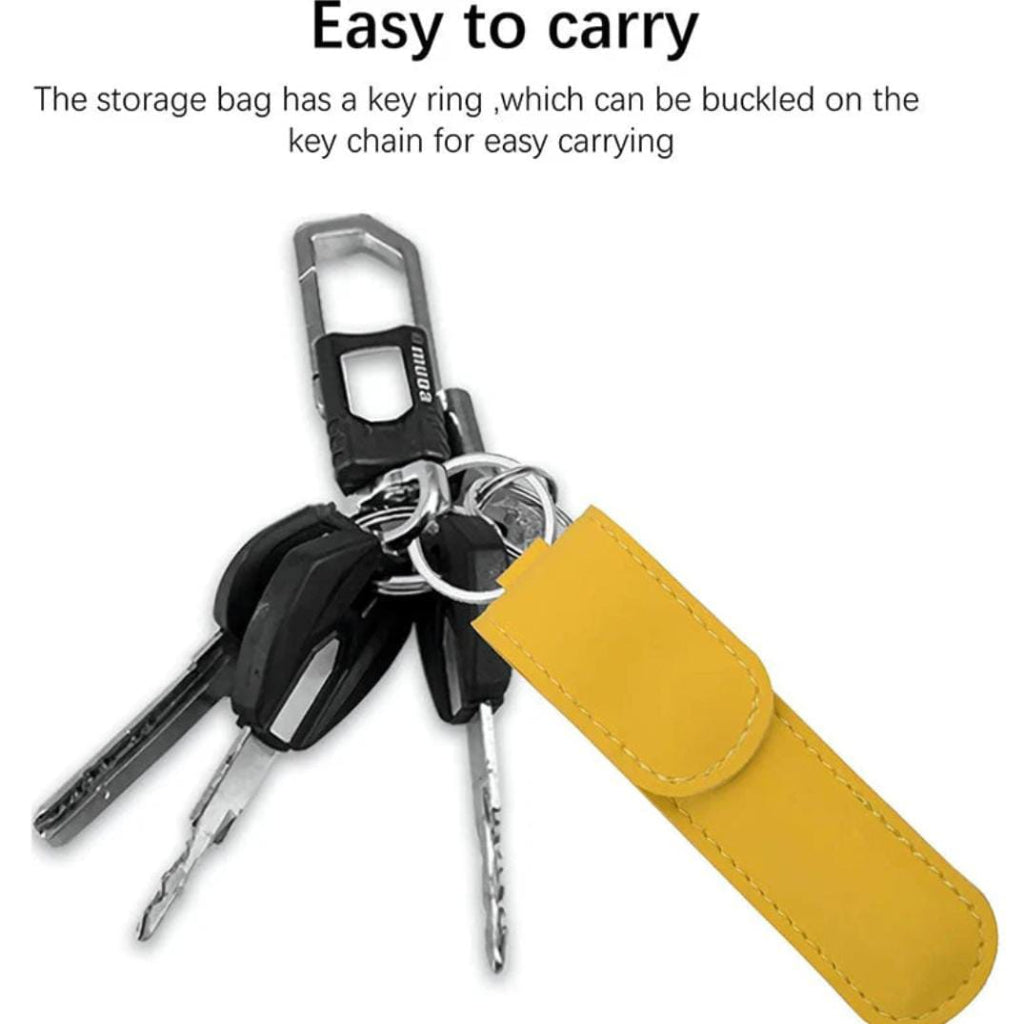 6 Pcs Ear Wax Removal Kit – Stainless Steel Ear Cleaner Tools with Bright Yellow Travel Case | Safe, Reusable & Comfortable