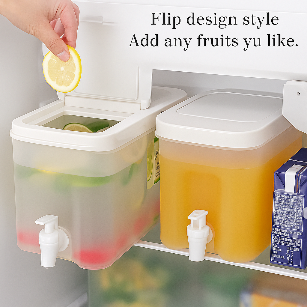 Refrigerator Water Dispenser Cooler – 3.5L Leak-Proof Container with Tap for Fridge