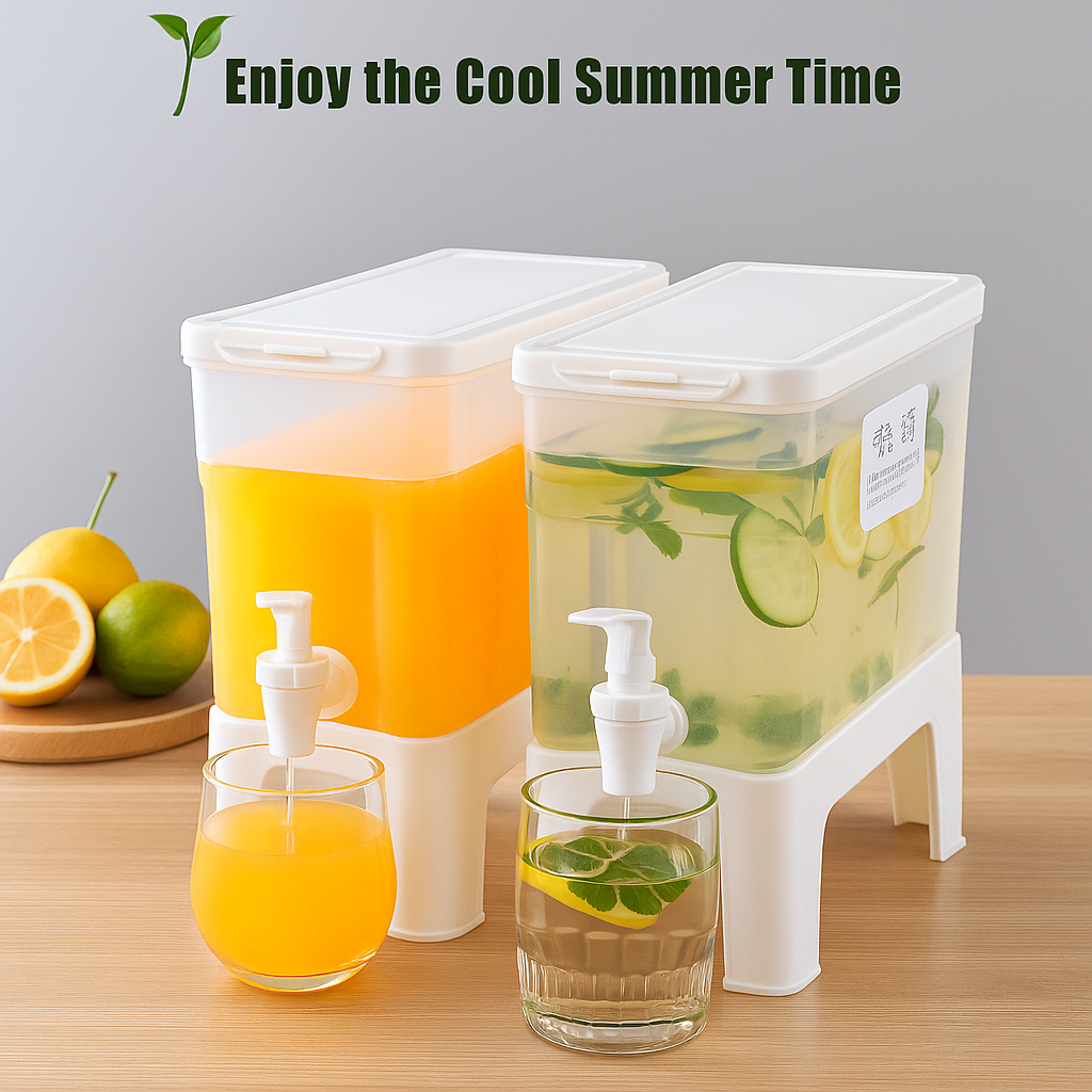 Refrigerator Water Dispenser Cooler – 3.5L Leak-Proof Container with Tap for Fridge