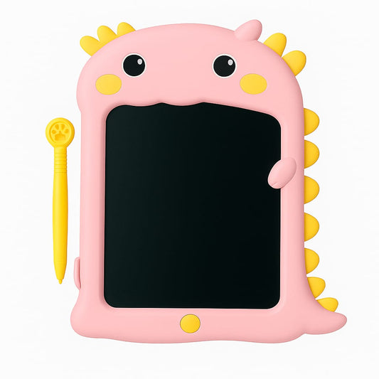 Dino LCD Writing Tablet for Kids – Colorful Reusable Drawing Pad with Erase Button