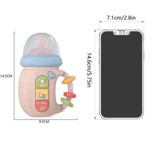 Educational Baby Feeder – Interactive Bottle Toy with Colorful LED and Soothing Songs