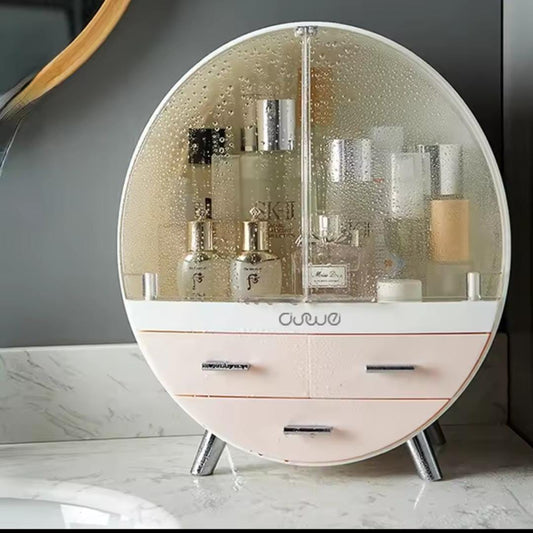 Large Waterproof & Washable Makeup Organizer | Vanity and Bathroom Storage with Drawers